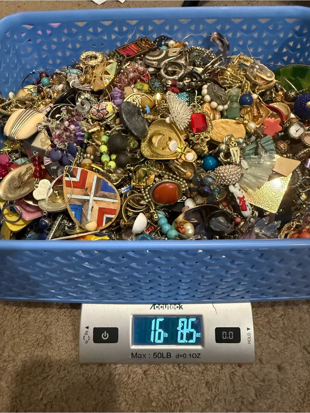 Massive lot 16 pounds lbs single earrings - crafts DIY - huge variety - no hoops